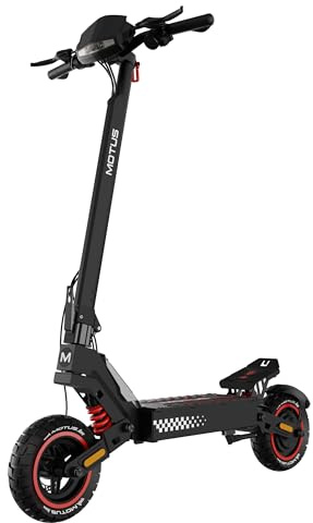 Motus Daytona 10: Moteur 1000W, autonomie jusqu'à 60 km, Batterie 48V 13,5Ah. Double Suspension, Freins à Disque, Roues 10 Pouces, 25 km/h: Plus de Dynamisme, de Confort et de Liberté au Quotidien.