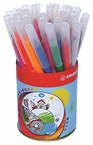 STABILO - Filzstift - power - 36er Metallbox - mit12verschiedenen Farben