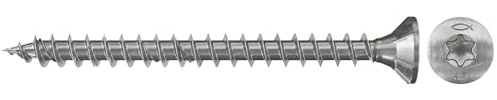Fischer Viti truciolari in acciaio inox A2F, Torx FPF-ST 3,5x25,Filetto totale, 300 Pezzi per confezione