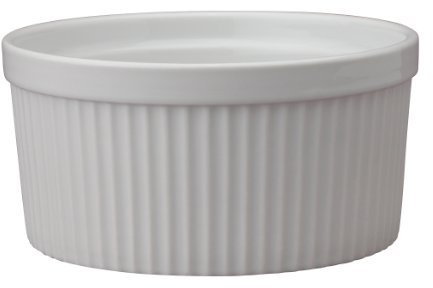 HIC Kitchen Souffle, Fine Porcelain, For Baking Custards, Souffles, Casseroles, And Side Dishes, 32-Ounce (1-Quart) Capacity