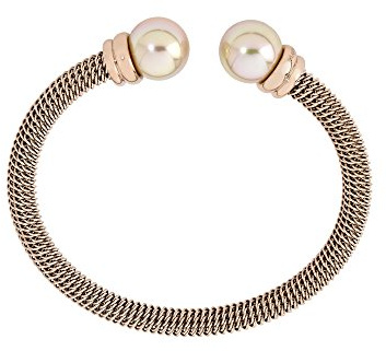 Majorica - Brazalete, 12 mm Ronda Perlas de salmón