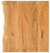 vidaXL Akazienholz Massiv Waschtischplatte Badezimmer Waschtisch Waschtischkonsole Platte Holzplatte für Aufsatzbecken Badmöbel Baumkante 58x52x3,8cm
