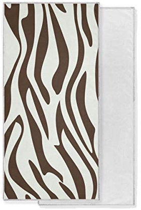 FANTAZIO Handtuch aus Polyester, Zebramuster, schnelltrocknend, Braun