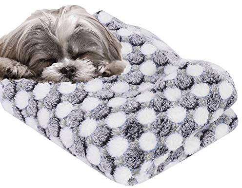 Large Luxury Pet Throw Blanket Dog Fleece Blankets and Throws Super Soft Fluffy Puppy Blanket Durable Dog Cat Blanket for Dogs Puppy Doggy Cats Extra Large Pets Washable Premium Fleece, 100 x 80 cm