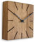 Natuhr Funkuhr Wanduhr Tischuhr Eiche Holz - Beam - Massivholz Design 17 x 17 cm (Räuchereiche Schwarze Zeiger, Funkuhrwerk)
