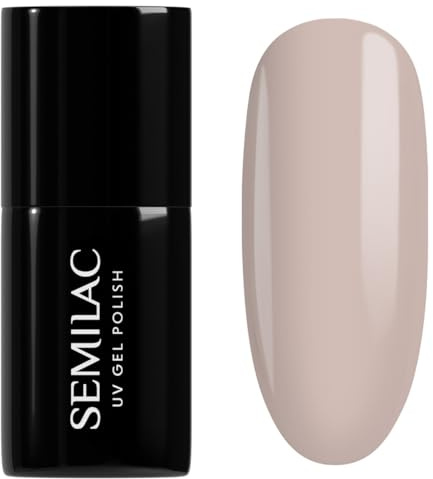 SEMILAC Gel Nail Polish 414 Evening Sand - Full Coverage Gel Polish - Soak Off Easy To Use LED/UV Nail Lamp - Long Lasting Manicure and Pedicure up to 3 weeks
