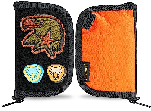 VIPERADE VE20 EDC Pouch Small Pocket Organizer with 8 Compartments, Pocket Tools Pouch with Patches Display Panel, Mini Organizer Bag for Men