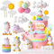 JeVenis Luxuriös Einhorn Torten Deko Für Mädchen Einhorn Kuchen Topper Einhorn Geburtstag Decor Kinder Mädchen