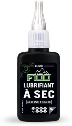 Dr. Wack - F100 Dry Lube - Lubrifiant à Sec pour Chaîne de Vélo - Protection Premium et Longue Durée contre Usure et Corrosion - Fabriqué en Allemagne - Burette 50 ml