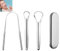LiJuanWang Pulisci Lingua,3 Pezzi Cleaner per Linguetta,Nettalingua in Acciaio Inox,Ricchietta della Lingua Spazzola per Lingua,Tongue Scraper,Spazzola per Lingua,Raschietto Lingua