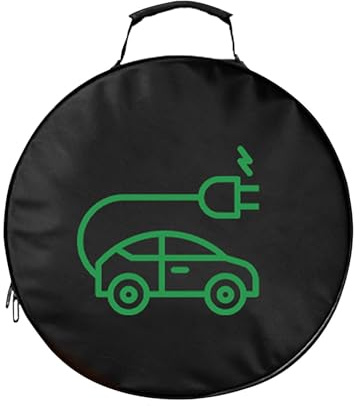 EV Charger Storage Bag, EV Charging Cable Bag | Waterproof Bag with Handle for EV Charger Cable | Double Zipper EV Extension and Adapter Container