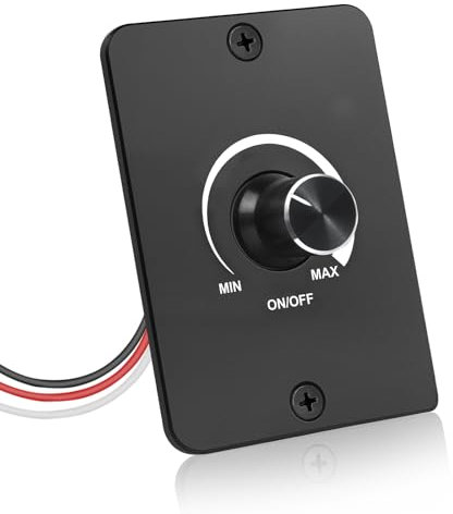 HNCY 12V Dimmer 5A, LED Dimmer 12V, DC PWM 12V Dimmschalter, Stufenloses Dimmen, 3 Drähte Dimmschalter, LED Dimmer Schalter für Lampe Leuchtstreifen Weihnachten Wohnmobil, Boot LKW Wohnwagen