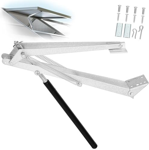 Heavy-Duty Greenhouse Window Vent Opener with Twin Double Springs Temperature Sensitive Solar Vent Opener Aluminum Alloy Automatic Ventilation Garden Tools Supports Up to 15kg Load