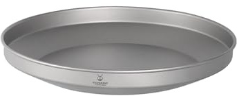 SILVERANT Titanium Camping Plates, Outdoor Dishware with Folding Handle Portable Cookware for Picnic Hiking Backpacking Bushcraft (1200ml)