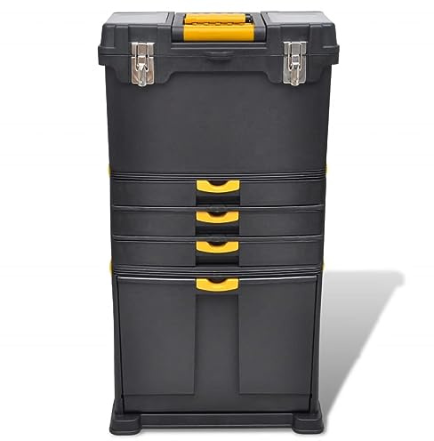 Cassetta degli Attrezzi Trolley Portatile, Articoli di ferramenta, Accessori ferramenta, Conservazione/Ordine Attrezzi, Armadietti per Attrezzi Nero