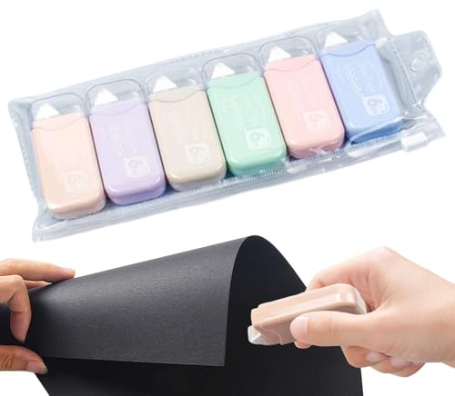 Fyrdyn Limtejp Rulle,6 Stycken Dubbelsidig Limtejp Dispenser,Klibband Lim Fördelare - För Foto Skola Kontor Klassrum Minnesbok Journaling Inpackning Mötesrum