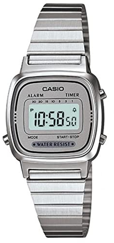 Casio Damen Digital mit Edelstahl Armbanduhr LA670WA 7D