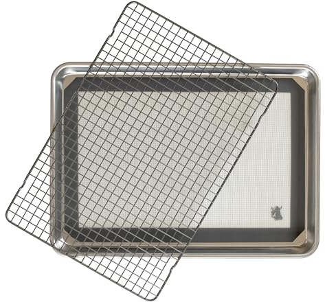 Nordic Ware 3 Piece Natural Aluminum Commercial Cookie Baking Set, Silver