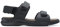 Clarks Herren Hapsford creek Fischersandale, Schwarzes Getrommeltes Leder, 44 EU