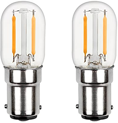 Akynite Birne B15D LED 230V für Nähmaschine, Doppelkontakt, 2W LED Ersetzt Glühlampen B15 15W, Warmweiß 2700K, 150LM, Nicht Dimmbar, Glühbirne Bajonett B15D LED Klein für Nähmaschine, 2er-Set