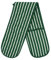 MOLLY MALOU Butcher Stripe Double Oven Gloves Quilted Heavy Duty Cooking Potholder Heat Resistant Mitt 18x90cm (Green)