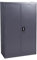 Aktenschrank HWC-H17, Stahlschrank Büroschrank Schrank, 2 Türen abschließbar Metall - 140x90x40cm dunkelgrau