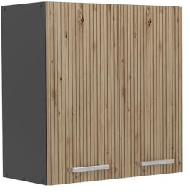 Vicco Hängeschrank R-Line, hängender Küchenschrank, Artisan-Eiche/Anthrazit, 60 cm