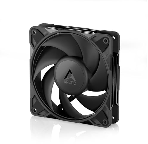 ARCTIC P12 Pro PST CO - Potente Ventilador de Caja PC Premium, Funcionamiento Continuo, Case Fan PWM 120mm, Divisor Cable en Y, 600–3000 rpm, 0 rpm <5% PWM, Doble Rodamiento de Bolas, 4 Pines - Negro