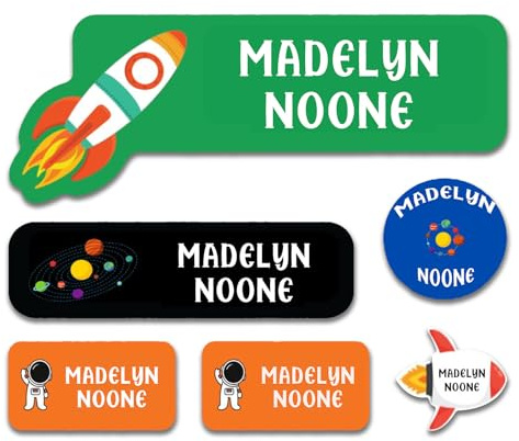 90/180xPersonalised Name Labels, No Iron Name Stickers Perfect for School Supplies,Water Cup, Customised Peel & Stick Name Tags Stickers for School, Nursery, Day Care, Hospital