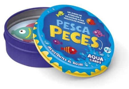 IMAGILAND Juego de Cartas Pesca Peces Agua, 36 Piezas, Impermeables, 2-4 Jugadores, +5 Años
