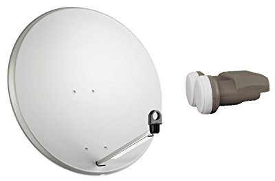 PARABOLA ANTENNA SATELLITARE 80 CM LNB MONOBLOCCO ASTRA HOT BIRD 1 SINGOLA OUT