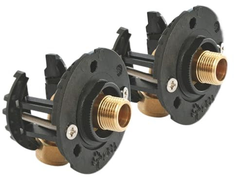 SOMATHERM FOR YOU, Kit de fixation robinet sous-lavabo pour tube PER Ø12 - Raccords à compression M12/17 - Installation rapide et facile - Compatible plaque de plâtre 9,5 à 25mm