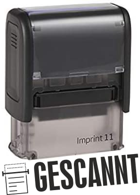 Selbstfärber Imprint 2/Lagertext – GESCANNT - von Kaufhaus2010 – Office Stempel zur Kennzeichnung von Dokumenten 46 mm lang