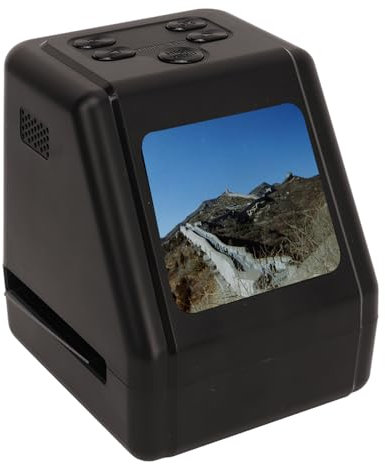 Escáner de Película Digital, Escáner de Diapositivas de Película Digital Portátil Convierte Películas de 126KPK, 135, 110, 8 Mm, Negativos en Fotos Digitales JPG de 12 MP,