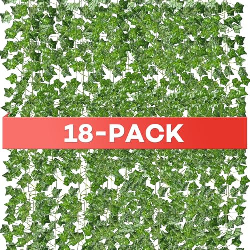 Alotiki 18Pcs 126ft Fake Ivy Vines, Hanging Greenery Fake Vines for Bedroom