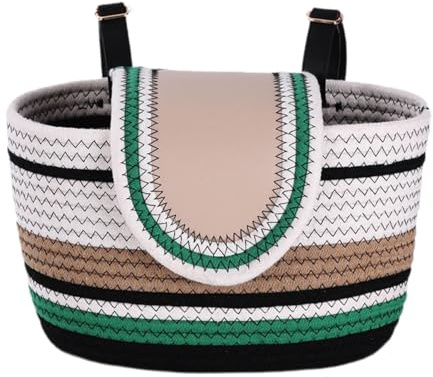 LOVIVER Cesta para Bicicleta, Cesta de Almacenamiento, Accesorios para Bicicleta, Cesta Delantera Desmontable para Bicicleta, Cesta para Manillar de Bicicleta, Verde