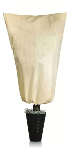 Andningsbar Vinteröverdrag For Växter Skydd Mot Frost For Ute Krukor Citrusträd Olivbuskar Buskar(Beige,0.8m*1.2m)