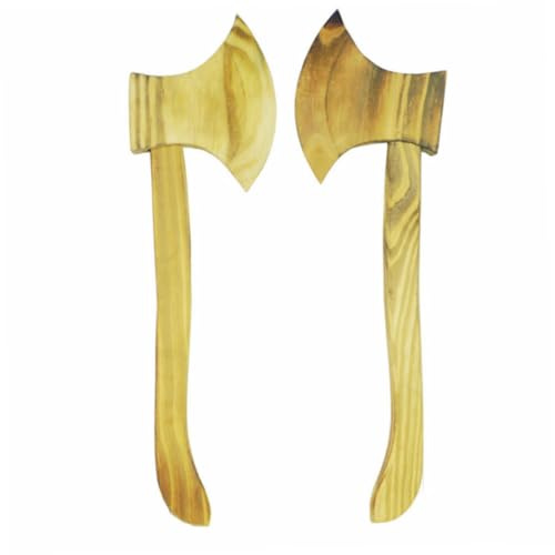 Abaodam Hache en Bois Carbonisé Réaliste pour Halloween – Accessoire de Costume Sûr et Poli – en Bois pour Garçon et Filles – Décoration et Cosplay – 1 Pièce pour Déguisement Garçon Fille