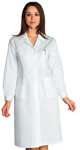 Isacco 008000 Donna Camice, Taglia L, Bianco