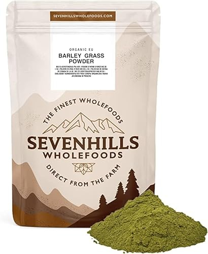 Sevenhills Wholefoods Organic European Barley Grass Powder 1kg, European (EU) | Cultivated in Europe | High in Vitamin C and Iron
