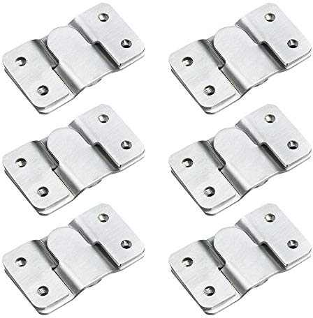 KiKiHong 6 Paires Crochet pour Cadre Photo Sectionnelles Meubles connecteur Bracket Support de Montage Encastré