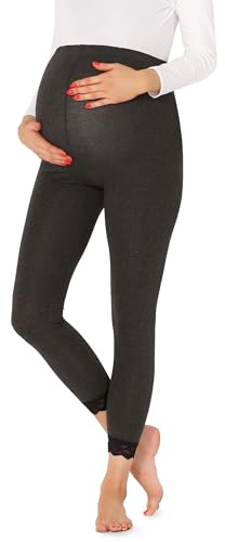 Be Mammy Legging 7/8 Grossesse Maternité Tenue Sport BE20-262(Melange Foncé,S)