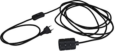 Paulmann 78436 Pendelleuchte Neordic Pendelleuchte Tilla inkl. Stecker ohne Leuchtmittel max. 20 Watt Hängeleuchte Schwarz Metall E27