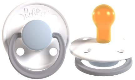 Rebael Ciuccio alla moda, in gomma naturale/lattice, prodotto in Danimarca, senza BPA, tettarella a forma di ciliegia, misura 2 (6 mesi)