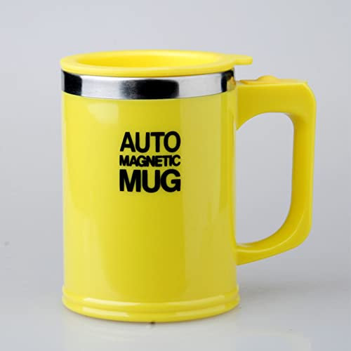 440 Ml Electric Protein Shaker Protein Shake Stainless Steel Vortex Tornado Shaker Cup Battery Powered Leak Proof BPA Free for Office, Gym, Travel (Color : Yellow)