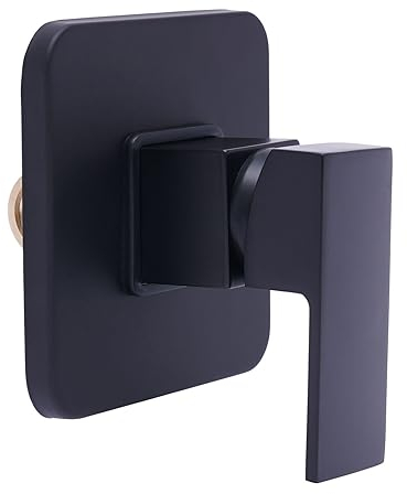 TRIEBAN Robinet mural - Robinet de douche encastré - Robinet mitigeur de douche encastré - Robinet de salle de bain - Montage mural 1/2 (noir)