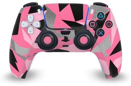 Head Case Designs Pink Camo Camouflage Vinyl Faceplate Sticker Gaming Skin Decal Cover Compatible With Sony PlayStation 5 PS5 DualSense Controller