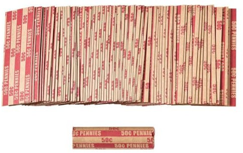 TYREE 100 Stk. Münzhülsen für 1-Cent-Münzen, Flach, Wie Abgebildet, 1-Cent-Münzrollenhülsen