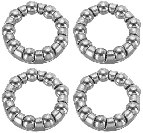 PATIKIL Roulement à Billes pour Manivelle de Vélo 29 mm x 9 Billes, Lot de 4 Roulements de Vélo en Acier Inoxydable, Pièces de Rechange pour Vélo, Accessoires de Réparation, Argent
