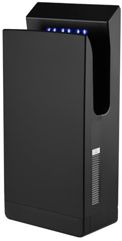 RYing High Speed 1350W Elektrischer Händetrockner mit HEPA-Filter, UVC- und Anionen-Sterilisation, Autosensing-Funktion, Professioneller kommerzieller Händetrockner Schwarz